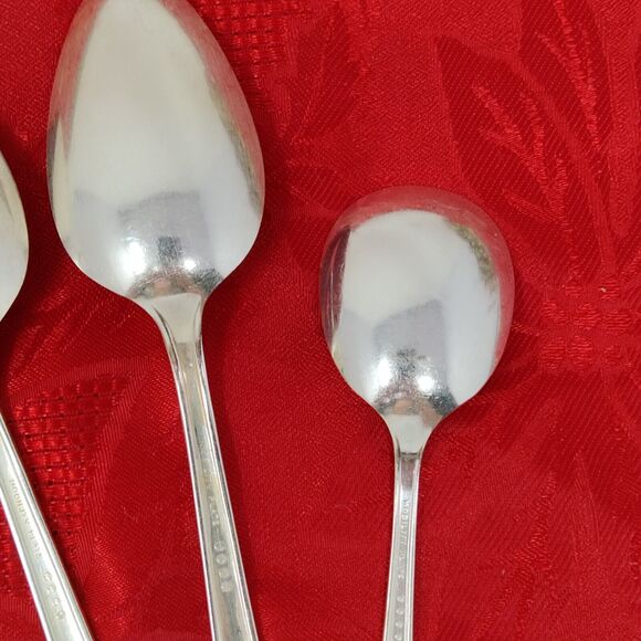 5X Serving Pieces 1939 ROYAL ROSE Oneida Nobility Plate Silverplate Spoons Sprea - Picture 13 of 13